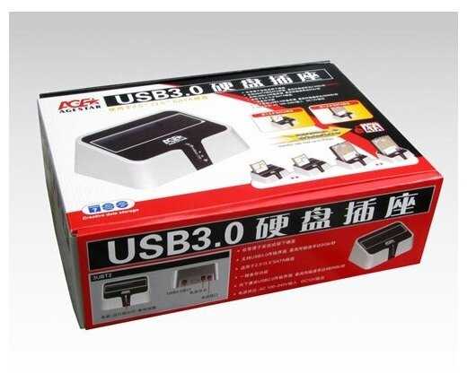 Док-станция для HDD AgeStar 2.5'&3.5' 3UBT2-6G USB3.0 Black фотография 3