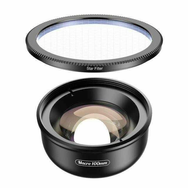 Объектив Apexel 100mm Macro Kit (CPL-фильтр, крепление для смартфонов) фотография 5