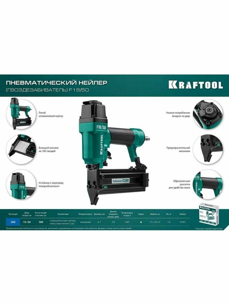 Нейлер KRAFTOOL тип 300 (15-50 мм) (31961) фотография 11
