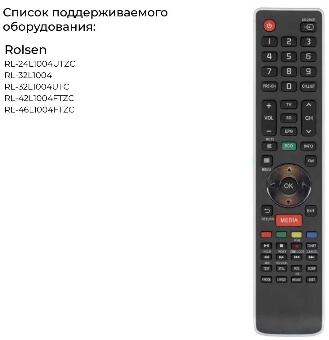 Пульт PDUSPB для Rolsen ER-33904R RL-32L1004UTC фотография 3
