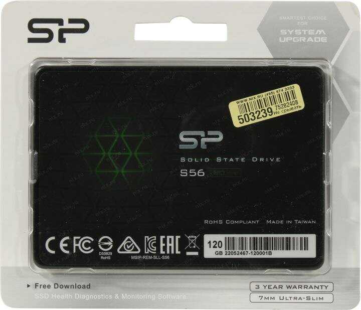 Твердотельный накопитель Silicon Power Slim S56 SATA (SP120GBSS3S56B25) фотография 8