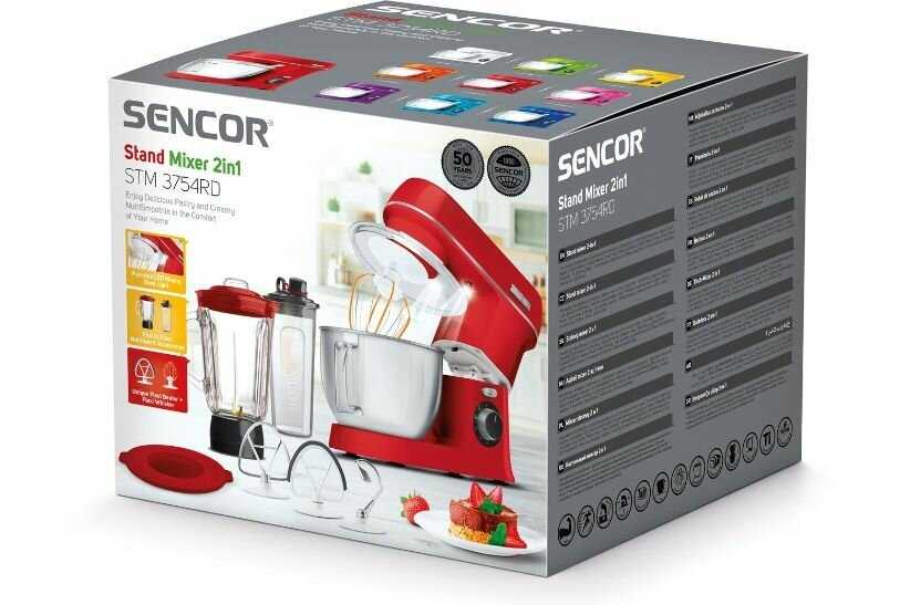 Планетарный кухонный комбайн Sencor Stand Mixer Multifunctional STM 3760WH фотография 24