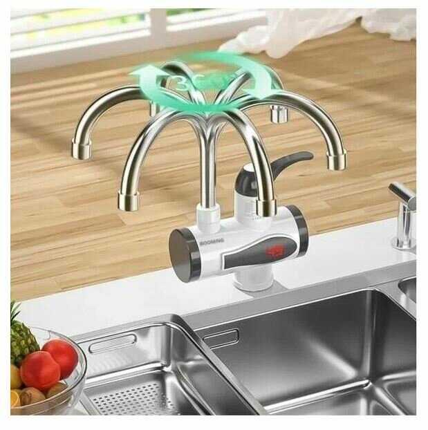 Проточный электрический кран Instant Electric Heating Water Faucet фотография 3