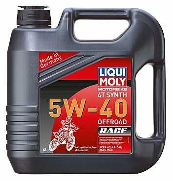 Синтетическое моторное масло LIQUI MOLY Motorbike 4T Synth Offroad Race 5W-40 фотография 1