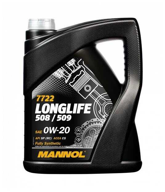 Синтетическое моторное масло Mannol Longlife 508/509 0W-20 (7722) фотография 5