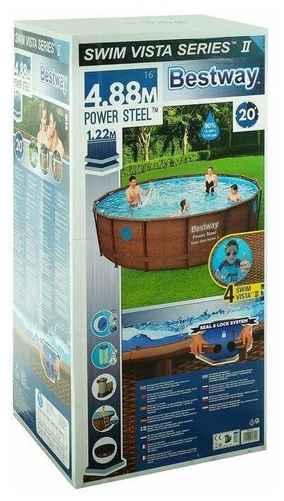 Бассейн Bestway Power Steel Swim Vista Set (56725) фотография 9