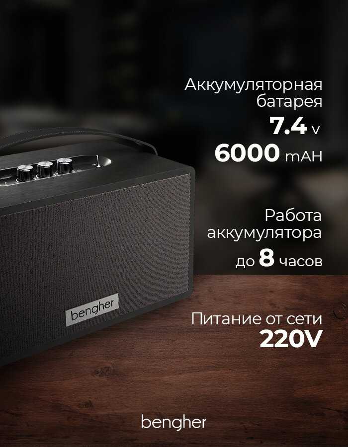 Портативная bluetooth колонка Bengher Home Studio 2 (100Вт) фотография 3