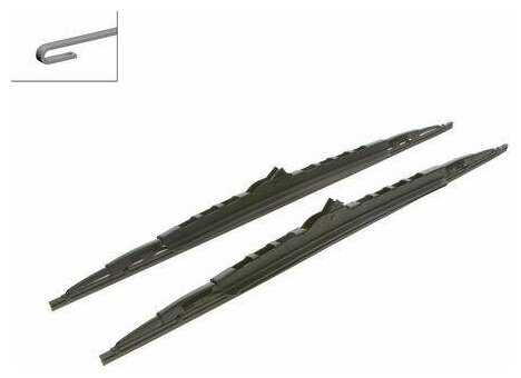 Щетка стеклоочистителя каркасная Bosch Twin Spoiler 046S, 2 шт. фотография 4