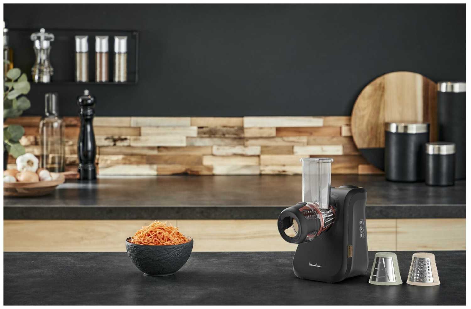 Овощерезка Moulinex Eco Respect DJ77EN10, 200 Вт, 3 насадки фотография 2