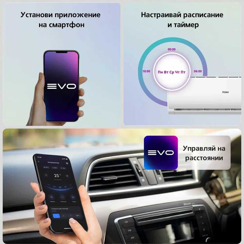 Сплит-система Haier AS20HQJ1HRA-W/1U20HQJ1FRA [23 м2, встроенный Wi-Fi, компрессор QINGAN] фотография 1