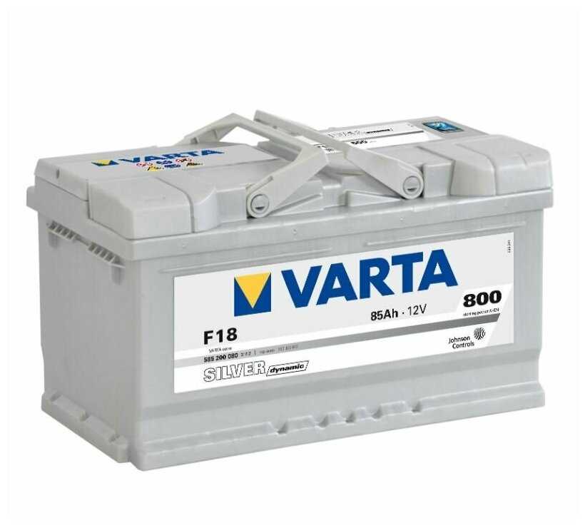 Автомобильный аккумулятор VARTA Silver Dynamic F18, 585 200 080 315х175х175 фотография 3