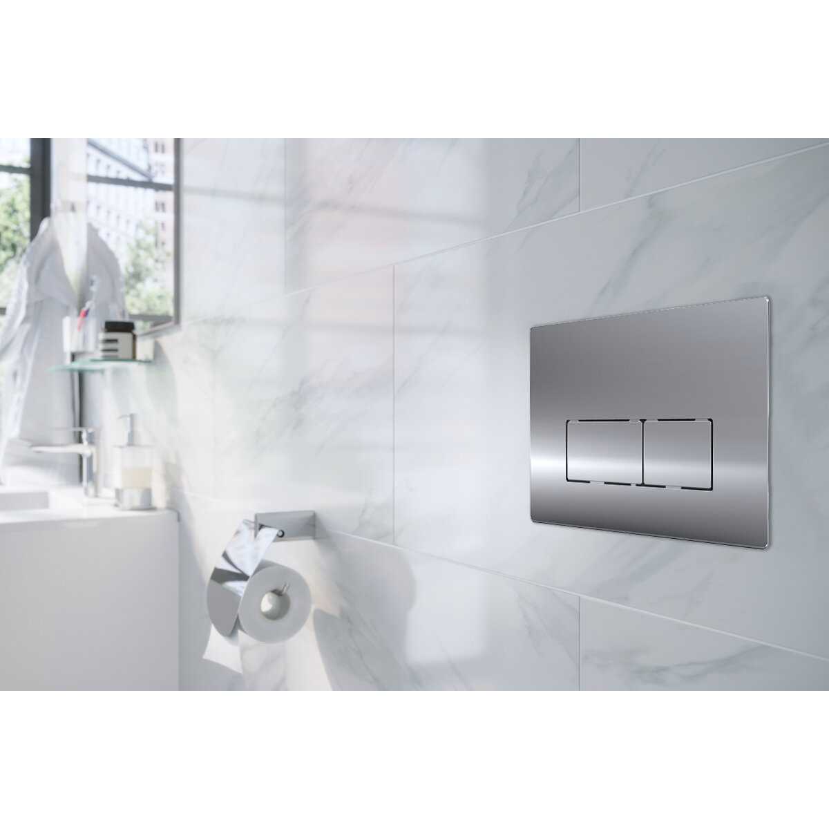 Кнопка смыва AZARIO Кнопка смыва двойная квадратная (AZ-8200-0090/AZ-P58-0130) фотография 9