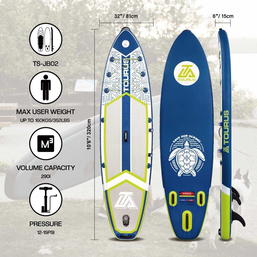 Надувная серфинг доска SUP board TOURUS 10.6 (TS-NW003) фотография 5