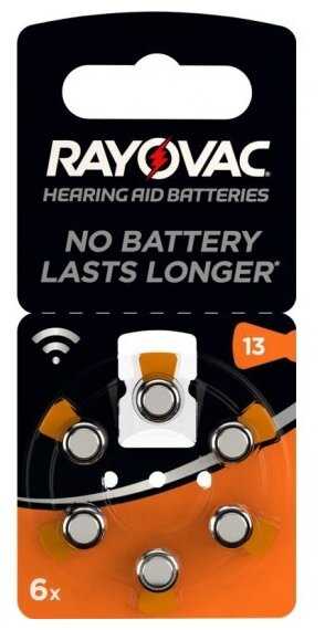 Элемент питания RAYOVAC Acoustic Type 13 (бл 6)