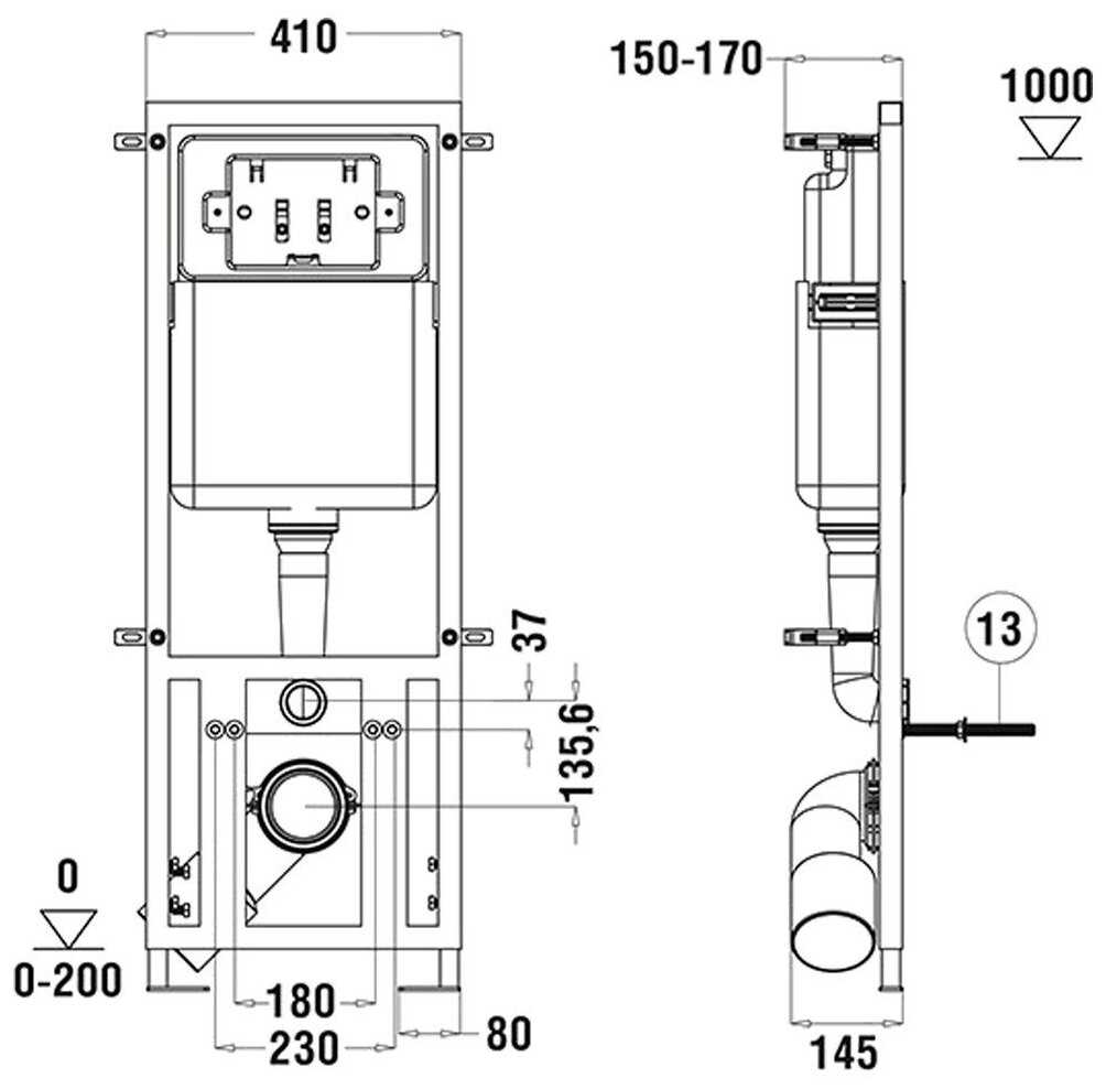 Унитаз с инсталляцией подвесной WELTWASSER Kehlbach 004 GL-WT / Marberg 410 RD фотография 5