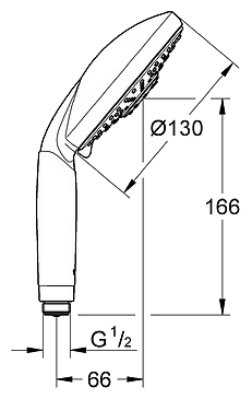 Лейка для душа Grohe Rainshower Classic 130 28764000 фотография 1