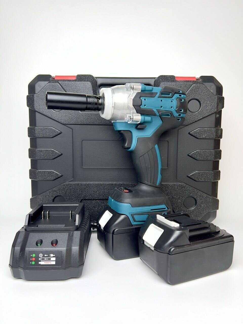Гайковерт аккумуляторный ударный /3000 уд. мин/2 АКБ/25 насадок в кейсе фотография 8