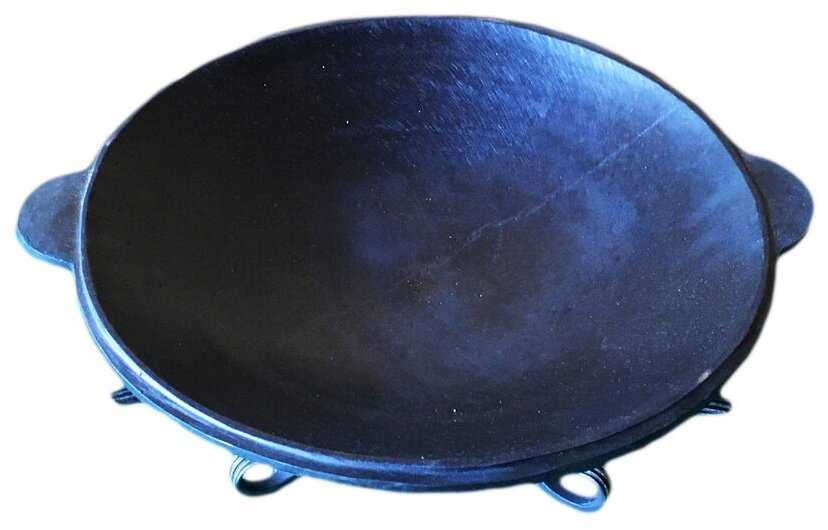 Садж чугунный для мангала сковородка жаровня с кованной подставкой 45 см фотография 10