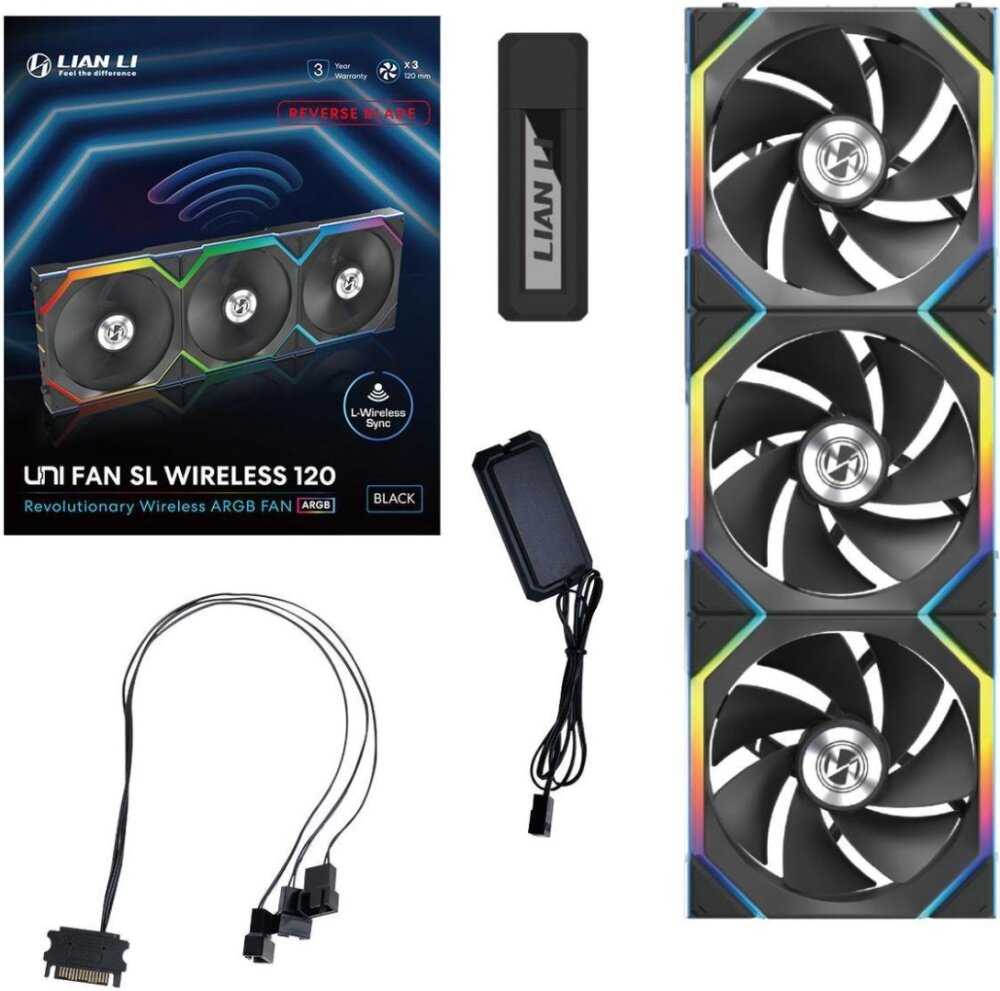 Вентиляторы для корпуса Lian Li UNI FAN SL WIRELESS 120 Reverse [G99.12RSL1W3B-R0] фотография 7