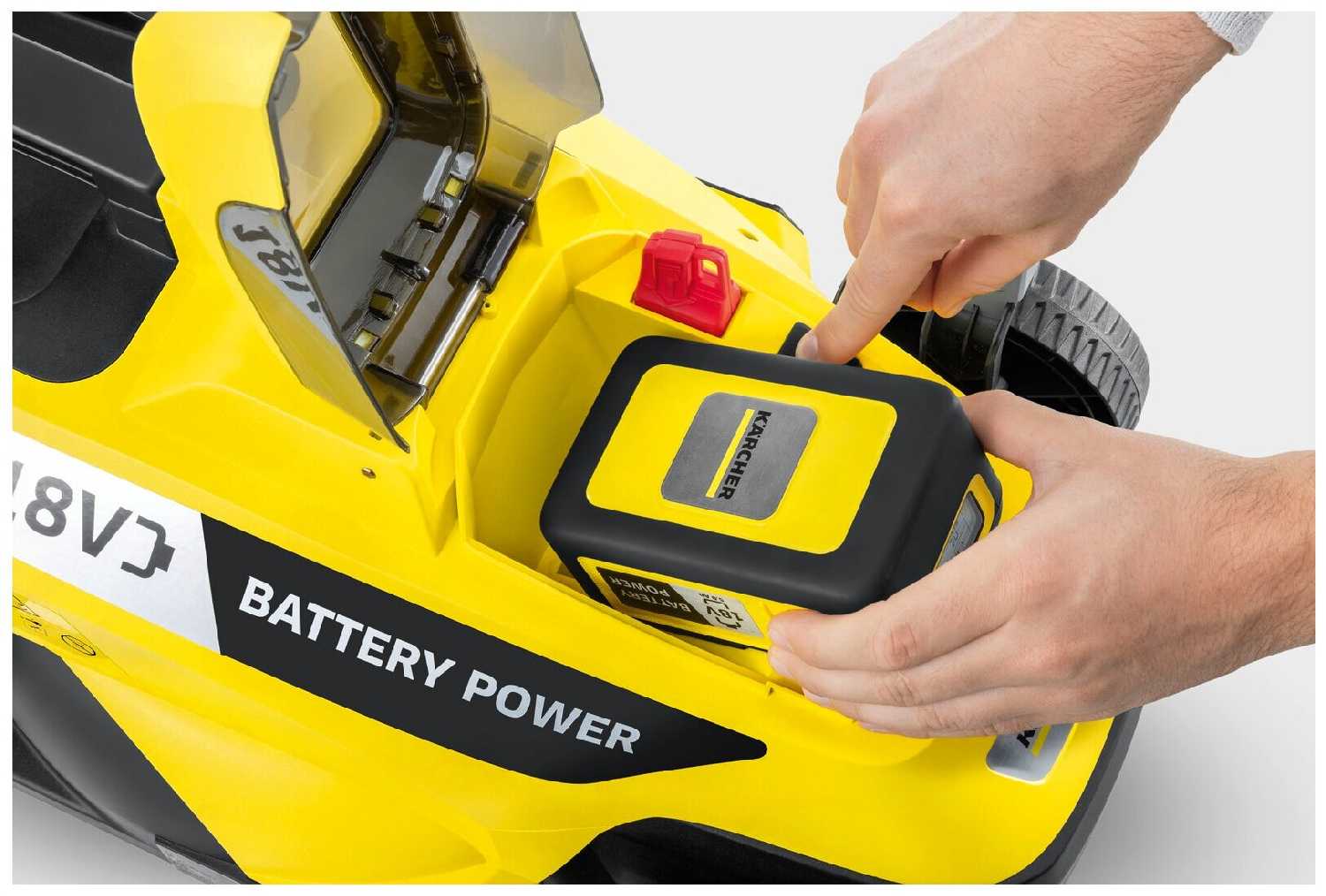 Электрическая газонокосилка KARCHER LMO 18-33 Battery Set (1.444-401.0) фотография 2