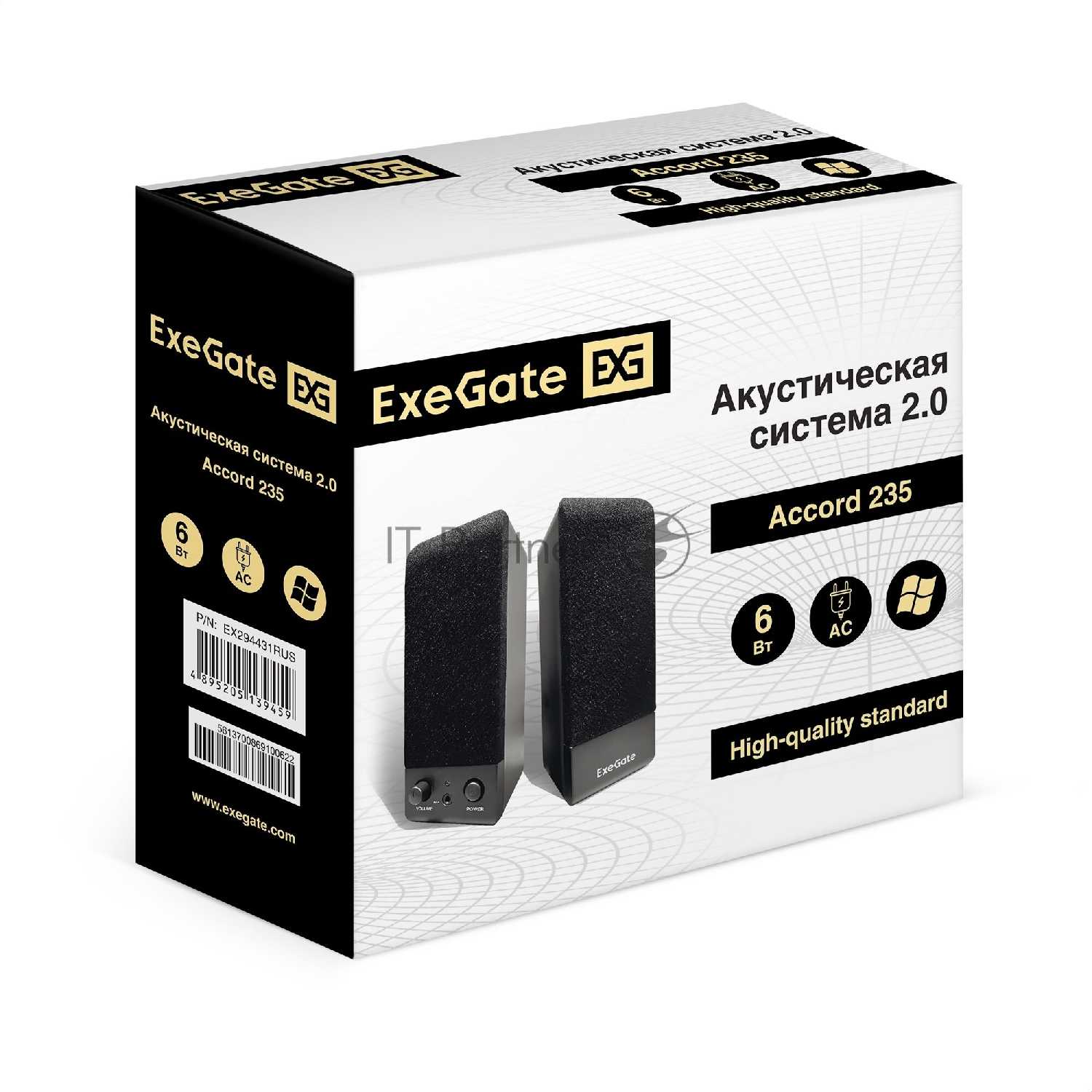 Компьютерные колонки Exegate Accord 235 [2.0] фотография 1