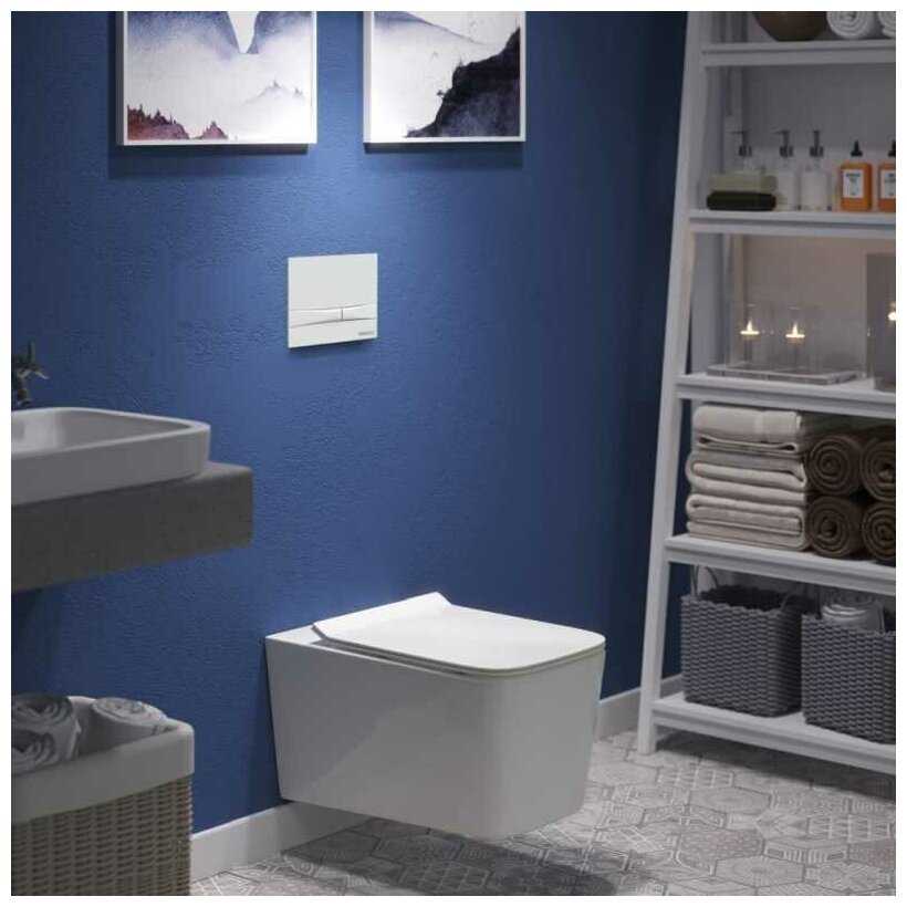 Кнопка смыва Berges F1, для инсталляции Novum, белая, двухрежимная фотография 2