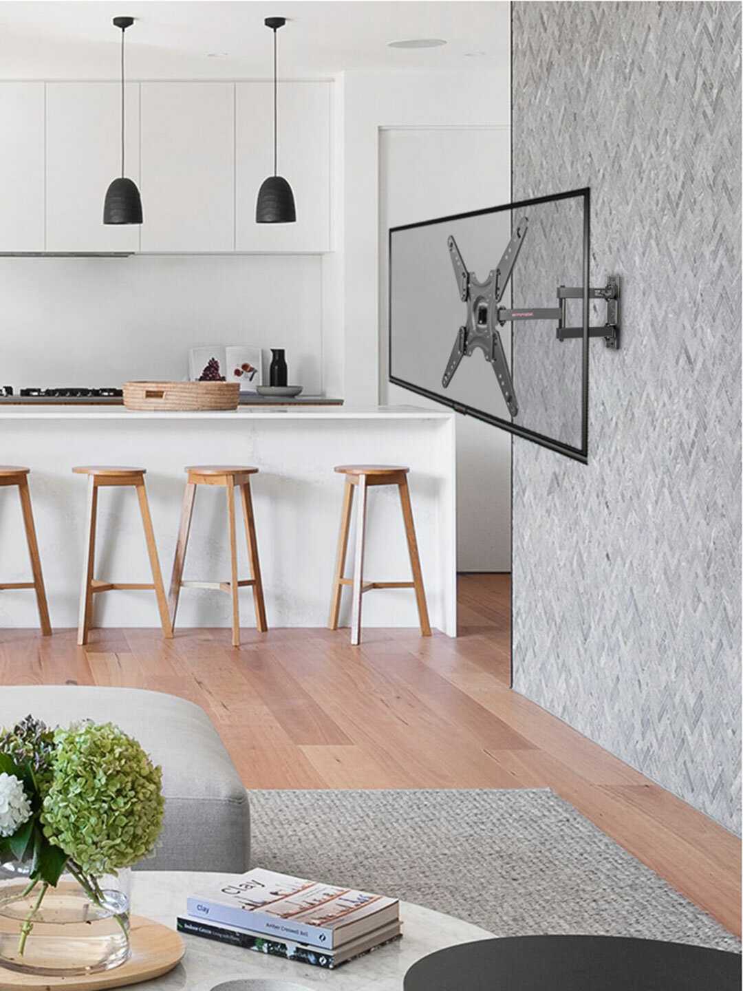 Кронштейн для телевизора настенный наклонно-поворотный Arm Media LCD-405 [до 60 дюймов, VESA 400x400] фотография 6