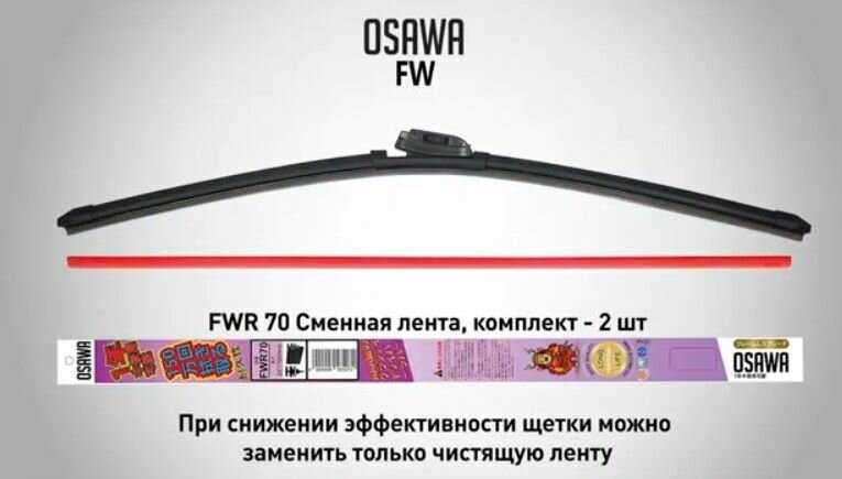 Бескаркасные стеклоочистителя Osawa для Fiat Ducato III (Push Button 19 мм) фотография 6