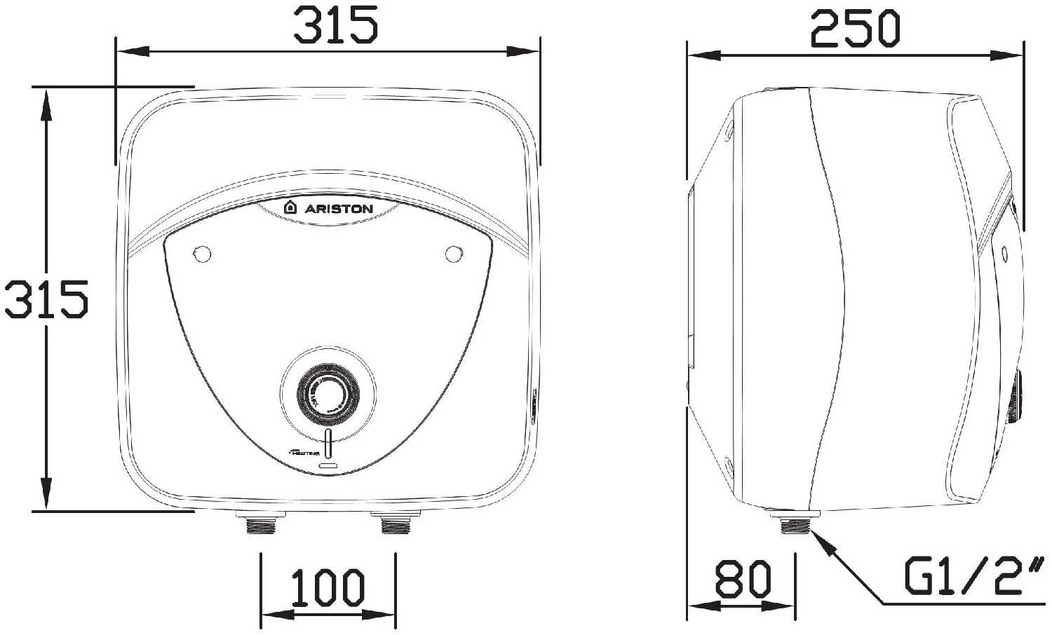Накопительный электрический водонагреватель Ariston ABS ANDRIS LUX 6 OR фотография 6