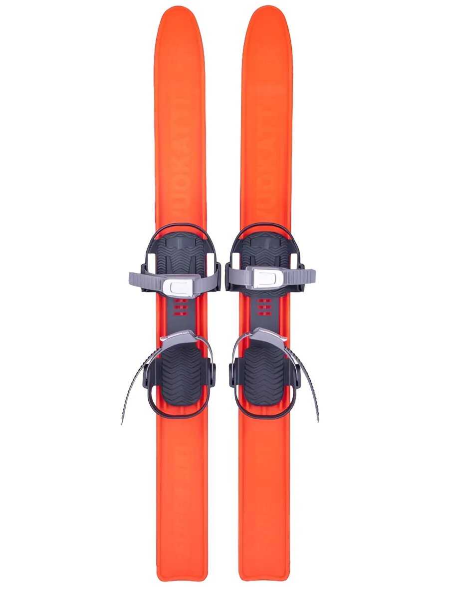 Лыжный комплект детский с креплениями и палками (75 см) фотография 6