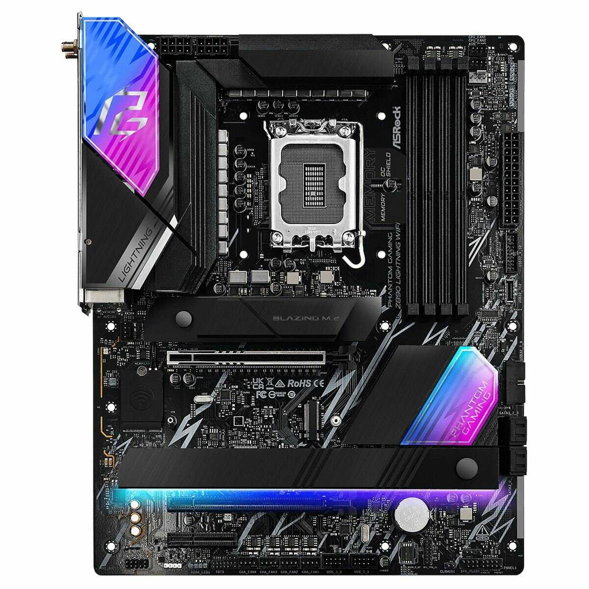 Материнская плата ASRock Z890 LIGHTNING WIFI, LGA1851, Intel Z890, ATX (Z890 LIGHTNING WIFI) фотография 1