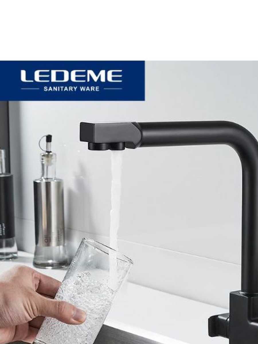 Смеситель для кухни Ledeme Смеситель для кухни со встроенным фильтром (L4080B-3) фотография 20