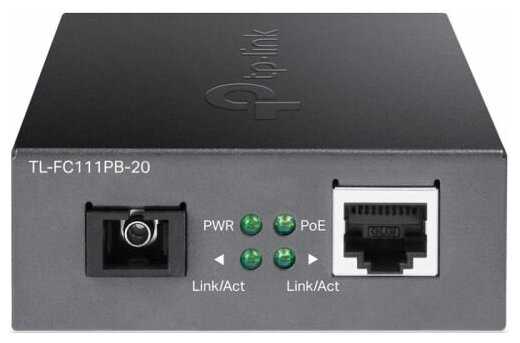 WDM медиаконвертер 10/100 TP-Link TL-FC111PB-20, черный [TL-FC111PB-20]