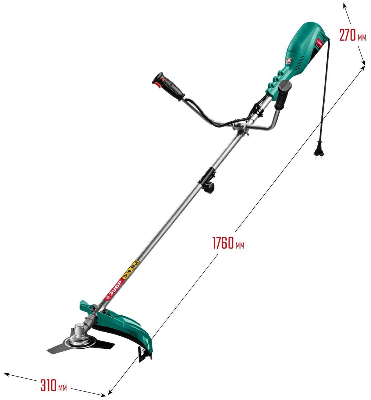 Триммер электрический ЗУБР КСВ-42-1700, 1700 Вт, 42 см фотография 1