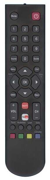 Пульт ДУ Huayu RC2000E02 HTC076 для телевизоров Telefunken, TCL