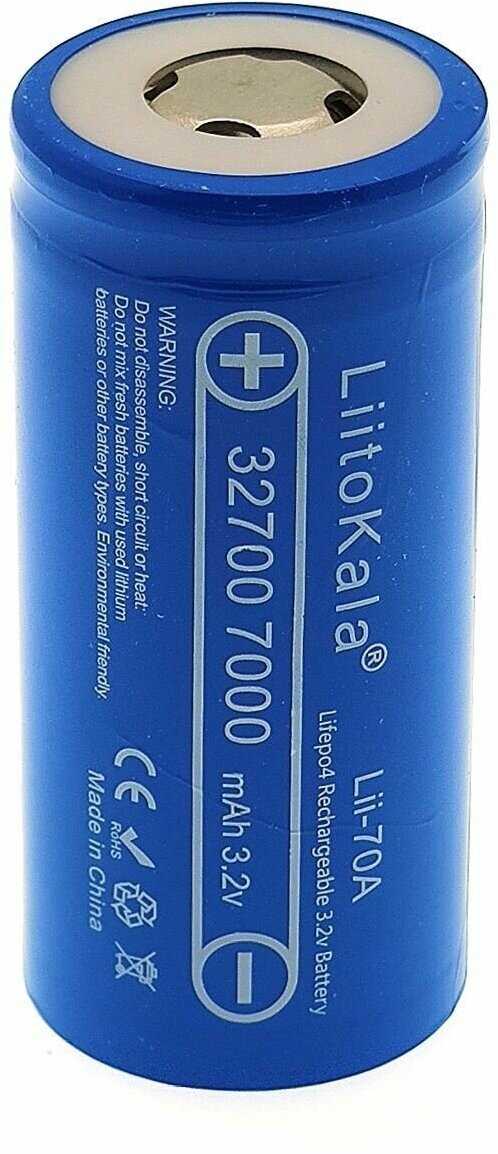 Аккумулятор LiitoKala 32700 LiFePO4 3.2В 7000mAh (Lii-70A) фотография 3