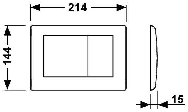 Кнопка смыва TECE TECEplanus, механическая, для системы двойного смыва фотография 2