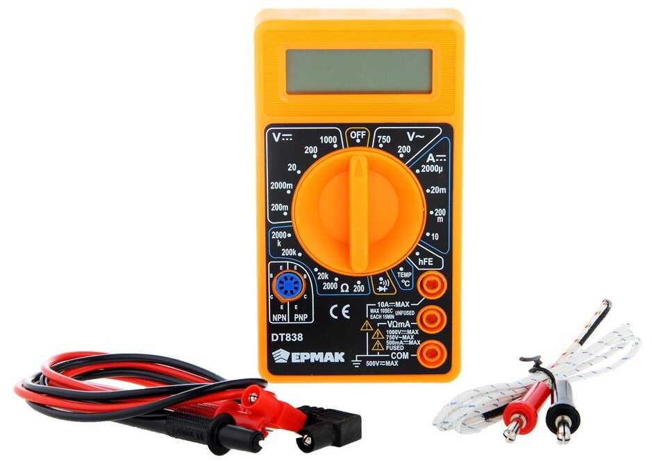 Мультиметр цифровой ЕРМАК DT-838 фотография 2