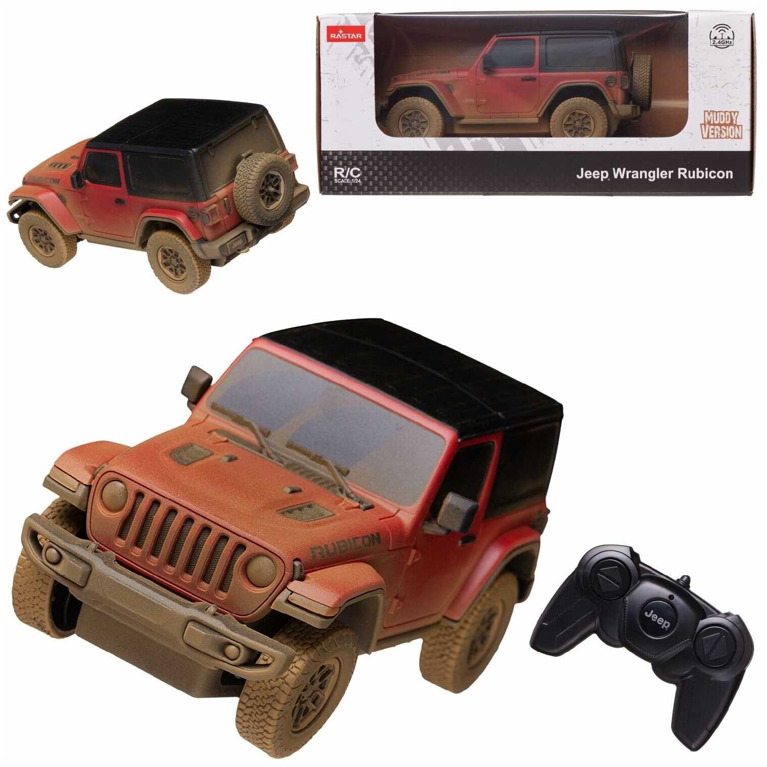 Внедорожник Rastar Jeep Wrangler Rubicon-Muddu version, 79500-4, 1:24, 21 см фотография 5