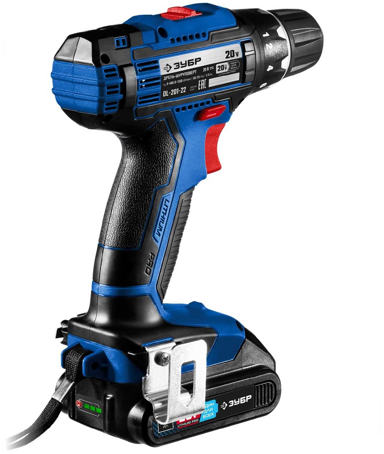 Аккумуляторная дрель-шуруповерт ЗУБР DL-201-22