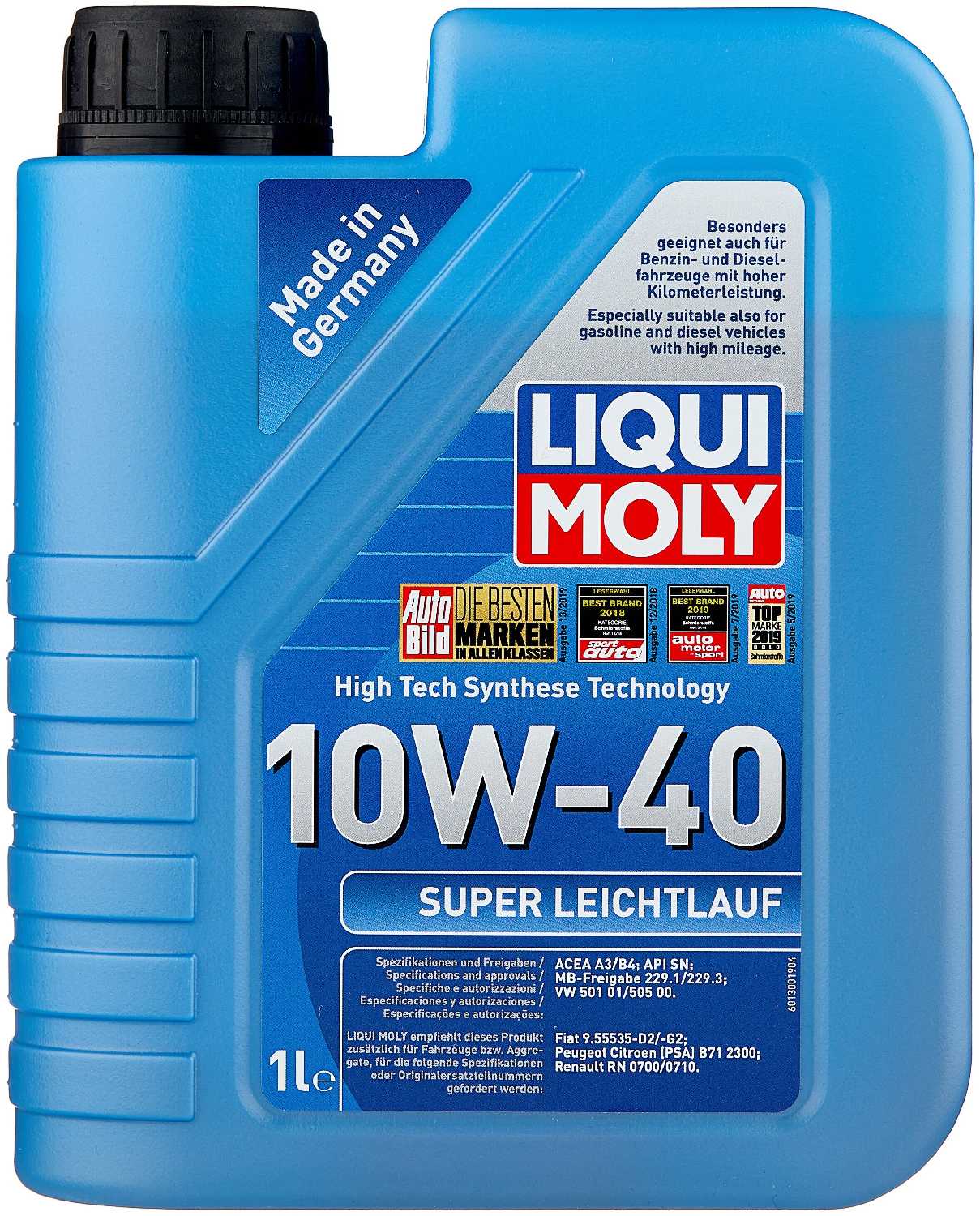 Полусинтетическое моторное масло LIQUI MOLY Super Leichtlauf 10W-40