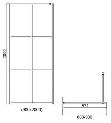 Душевая перегородка RGW WA-11 (90х200) фотография 4