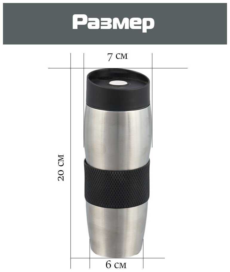 Термокружка вакуумная 380 мл со вставкой фотография 7