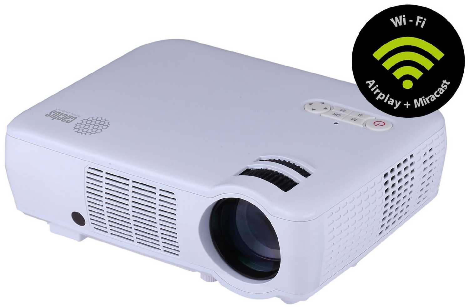 Проектор cactus CS-PRM.06WT.WVGA-W 1280x800, 1000:1, 2000 лм, LCD, 3 кг фотография 1