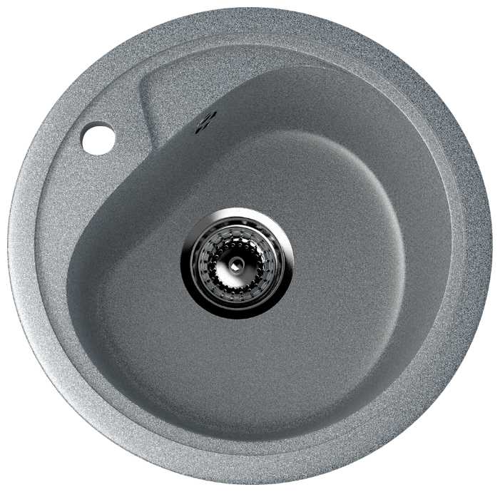 Врезная кухонная мойка EcoStone ES-10, 44х44см, искусственный мрамор фотография 7