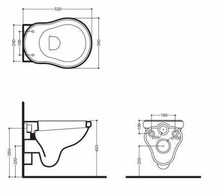 Чаша унитаза подвесная MIGLIORE Bella ML.BLL-25.140 с горизонтальным выпуском фотография 1