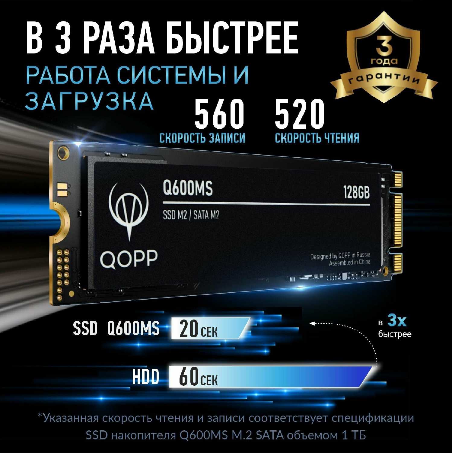 Твердотельный накопитель SATA M.2 Q1SSD-M2/128 фотография 2