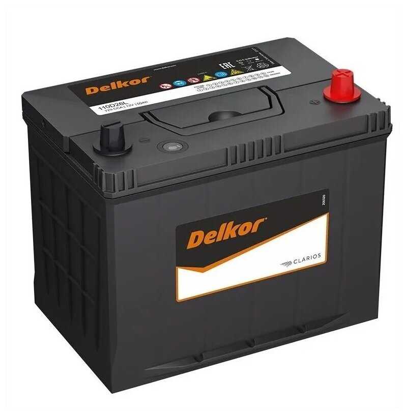 Аккумулятор автомобильный DELKOR 110D26L (6СТ-90) фотография 17