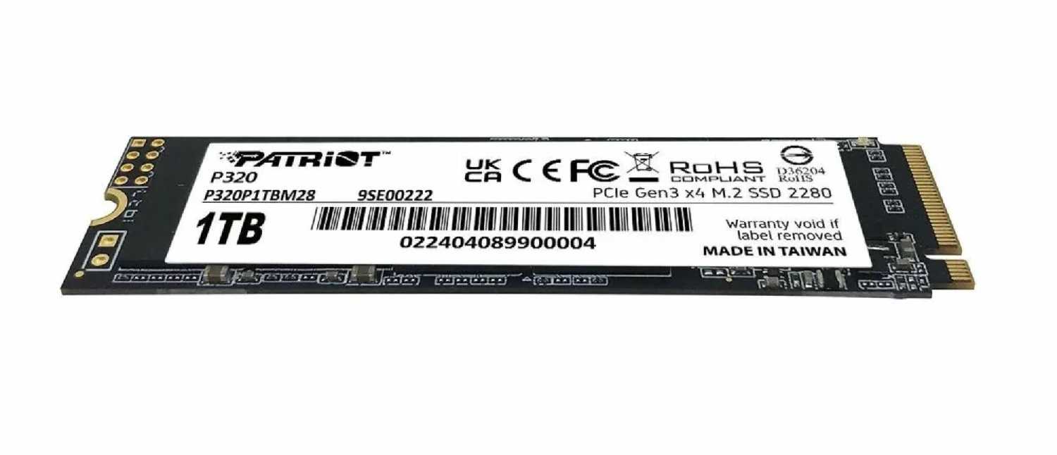 Твердотельный накопитель Patriot P320 [1TB 2280 PCI-E 3.0 x4] [P320P1TBM28] фотография 3