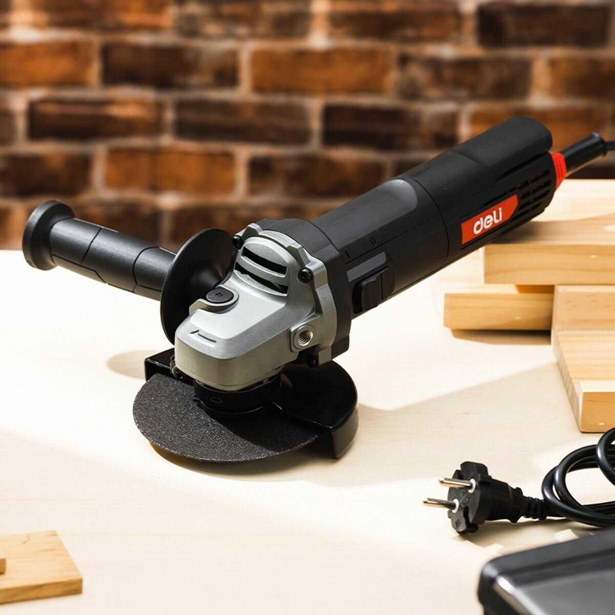 Профессиональная угловая шлифмашина DELI DE-JM115-1E (134514) фотография 12